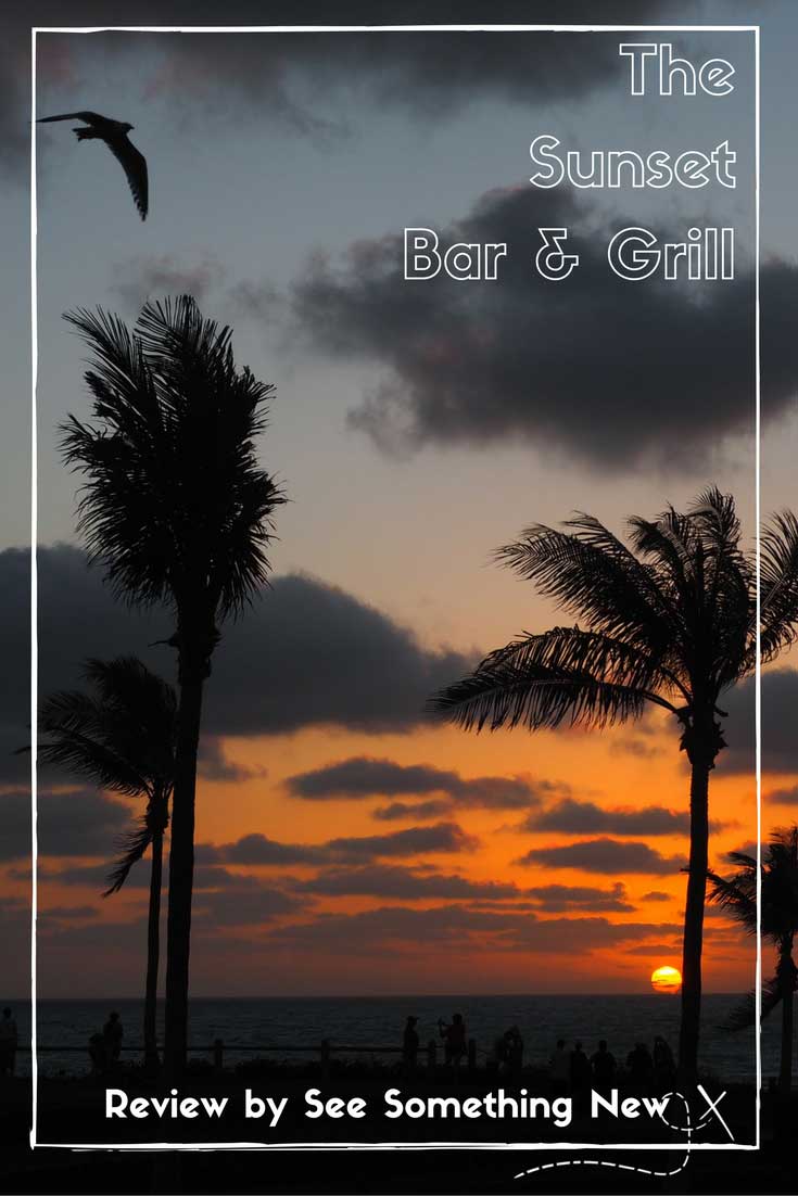 The spectacular view of sunset at Cable Beach from the table at the Sunset Bar & Grill