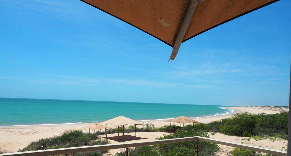 The view from Jacks Bar and Restaurant at Eco Beach Resort