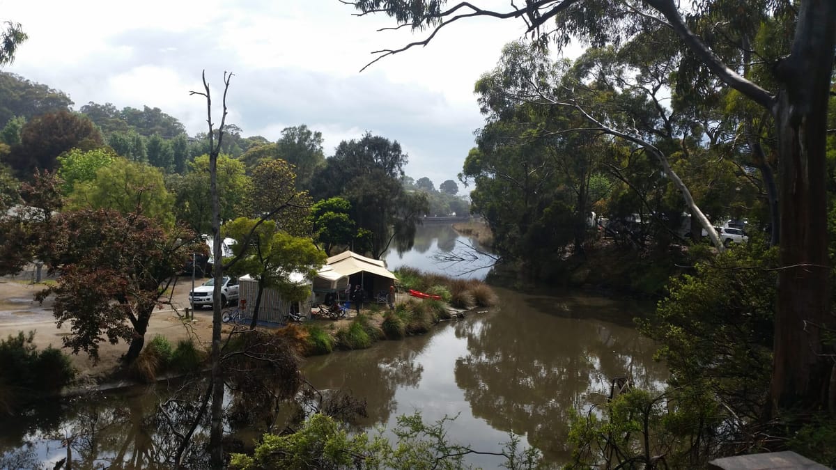 The view of the river from the visitors centre
