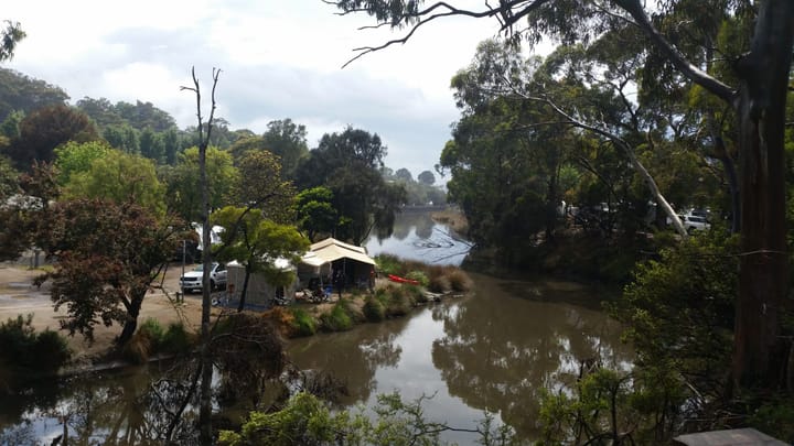 The view of the river from the visitors centre