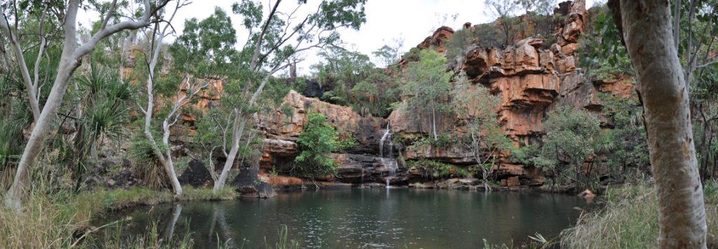 Panarama of Galvans Gorge on the Gibb River Road, on of the most popular Australian holiday destinations for 4wd trips