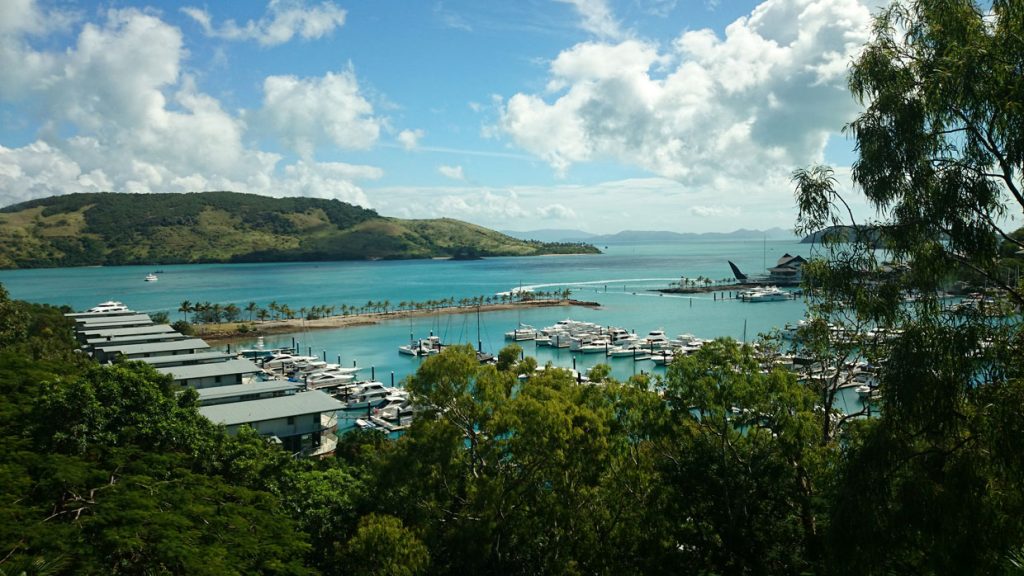 The view of the harbour on Hamilton Island Whitsundays Queensland