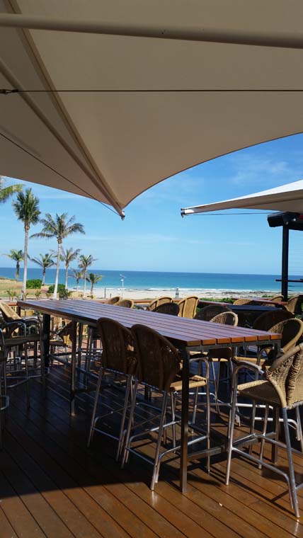 The view from the Sunset Bar & Grill at Cable Beach Club Resort.